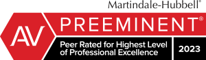 Martindale-Hubbell AV Preeminent Peer Rated For Heighest Level Of Professional Excellence